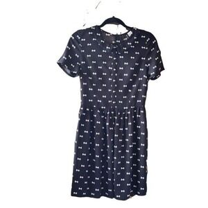 Junior Divided H&M Black White Bows Mini Dress‎ Size 8